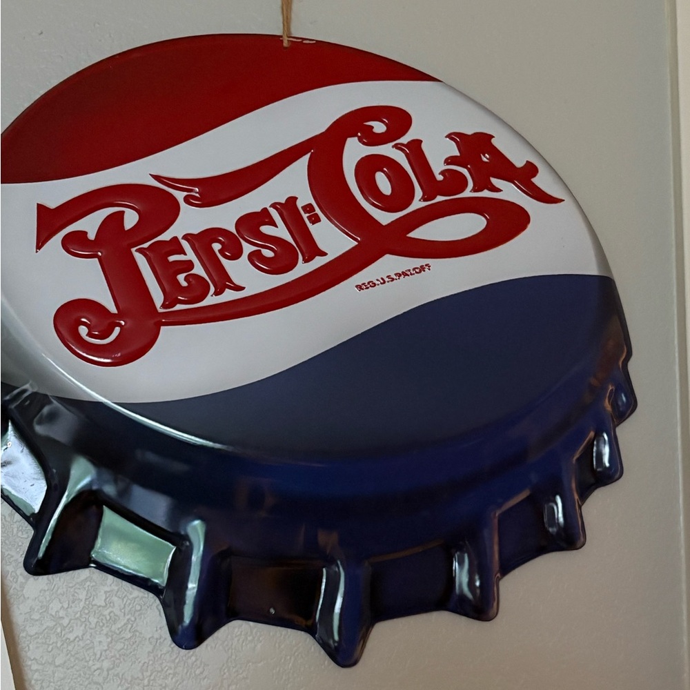 Pepsi-Cola Bottle Cap Sign